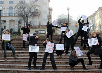 Happening „Rzeźba przeciwko przemocy”